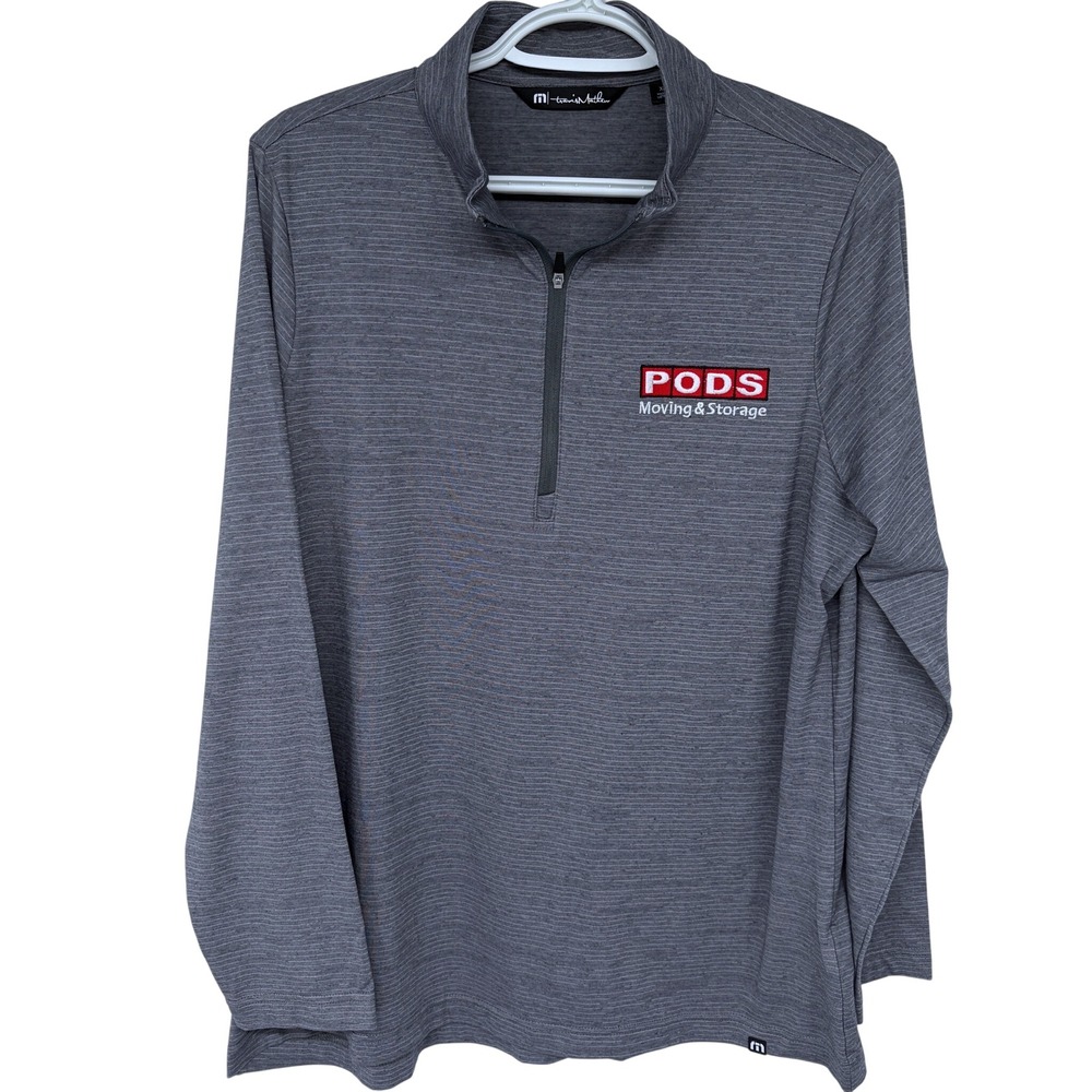 Travis Mathew Golf 1/4 Zip Womens XL Gray PODS Moving & Storage Performance